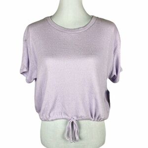 Outlaw Cropped Ribbed Top Size Small